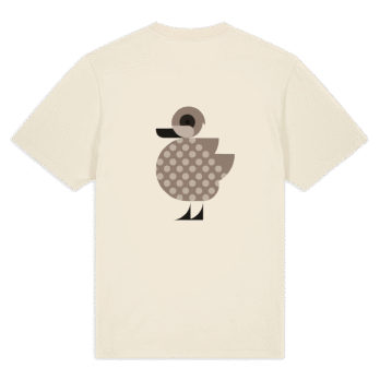 Achterzijde beige T-shirt Eendje met Marmereend