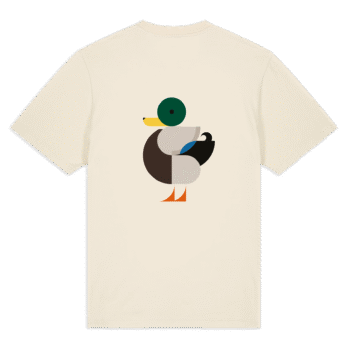 Achterzijde beige T-shirt Eendje met Wilde Eend